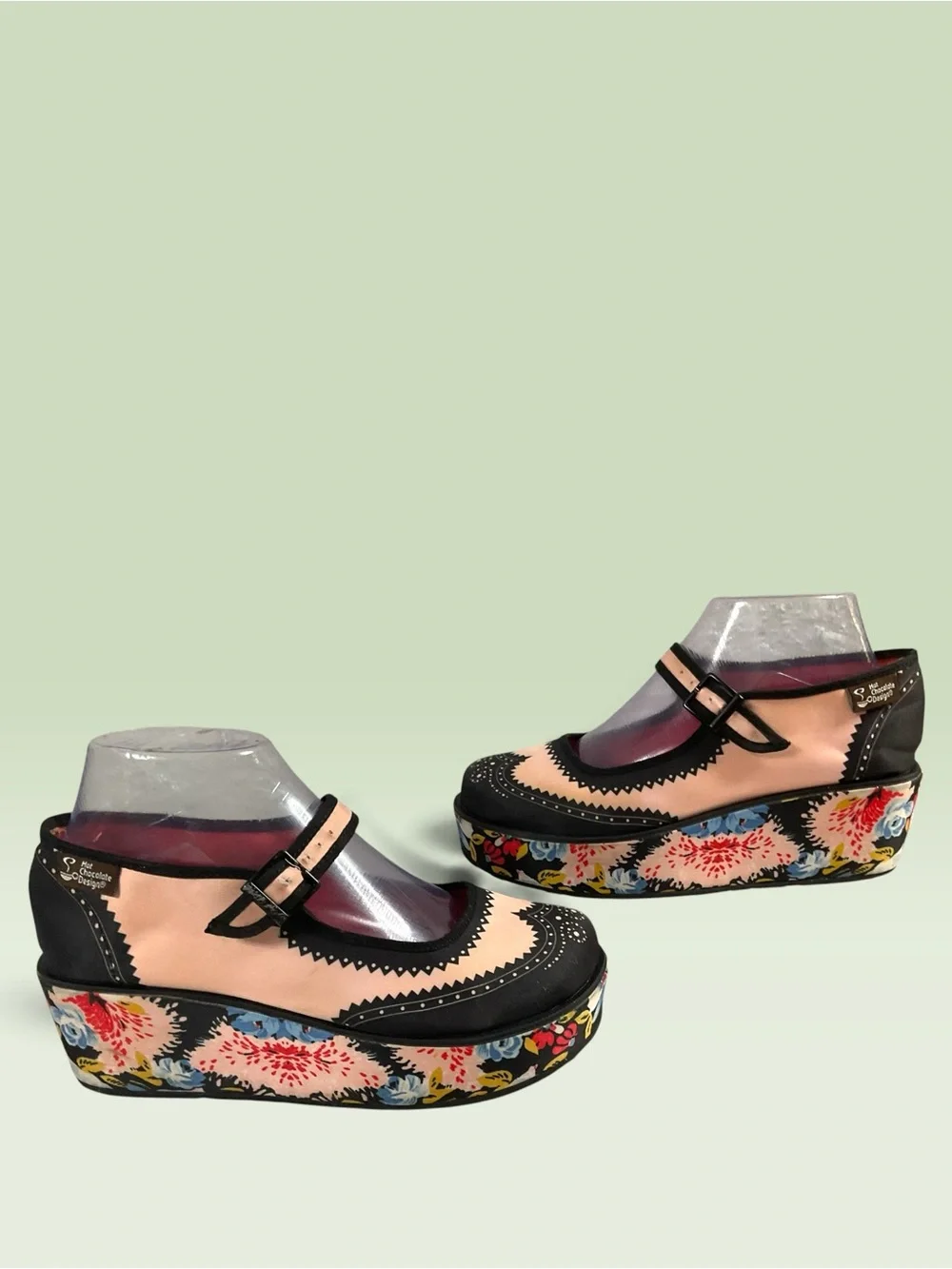 Hot Chocolate Design Habana Flower Mary Jane Platform Size 7
